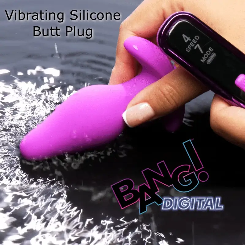 Vibrating Silicone Butt Plug with Digital Remote - Image 2