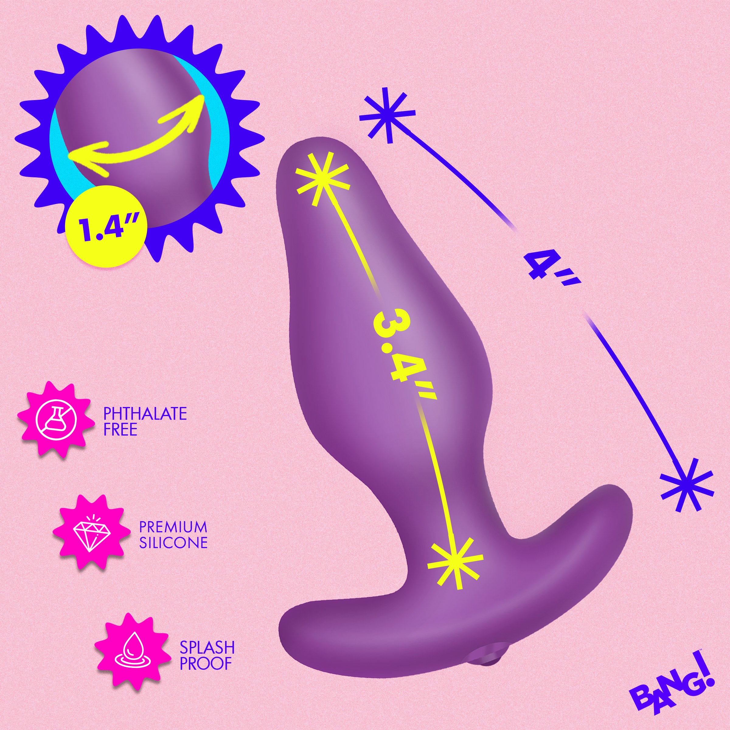 Vibrating Silicone Butt Plug with Digital Remote - Image 6