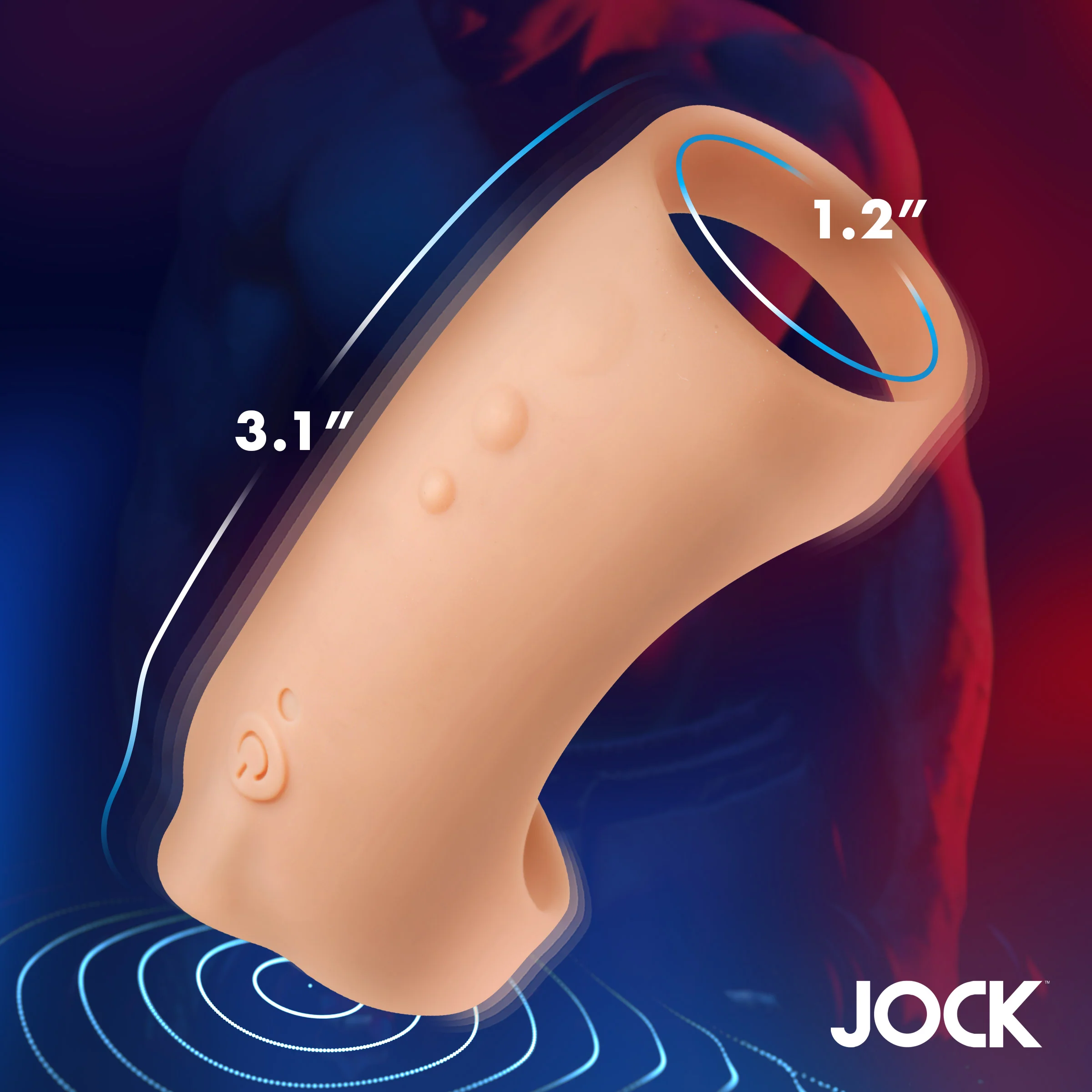 Vibrating Silicone Penis Sleeve - Image 4