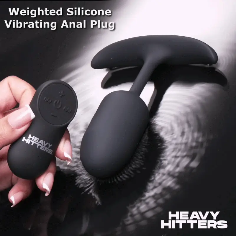Vibrating Weighted Silicone Anal Plug - Image 2
