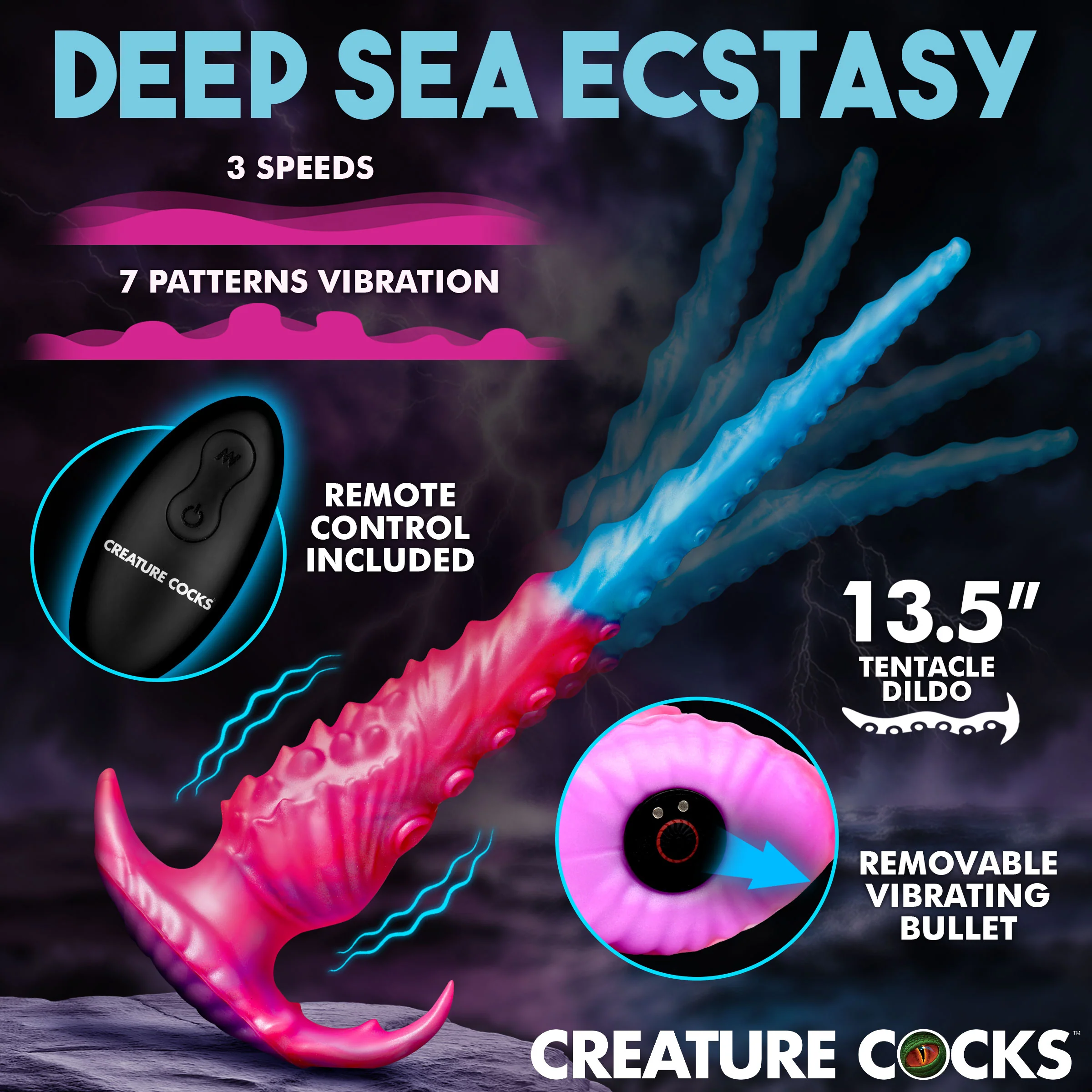 Vibropus Vibrating Silicone Dildo - Image 4