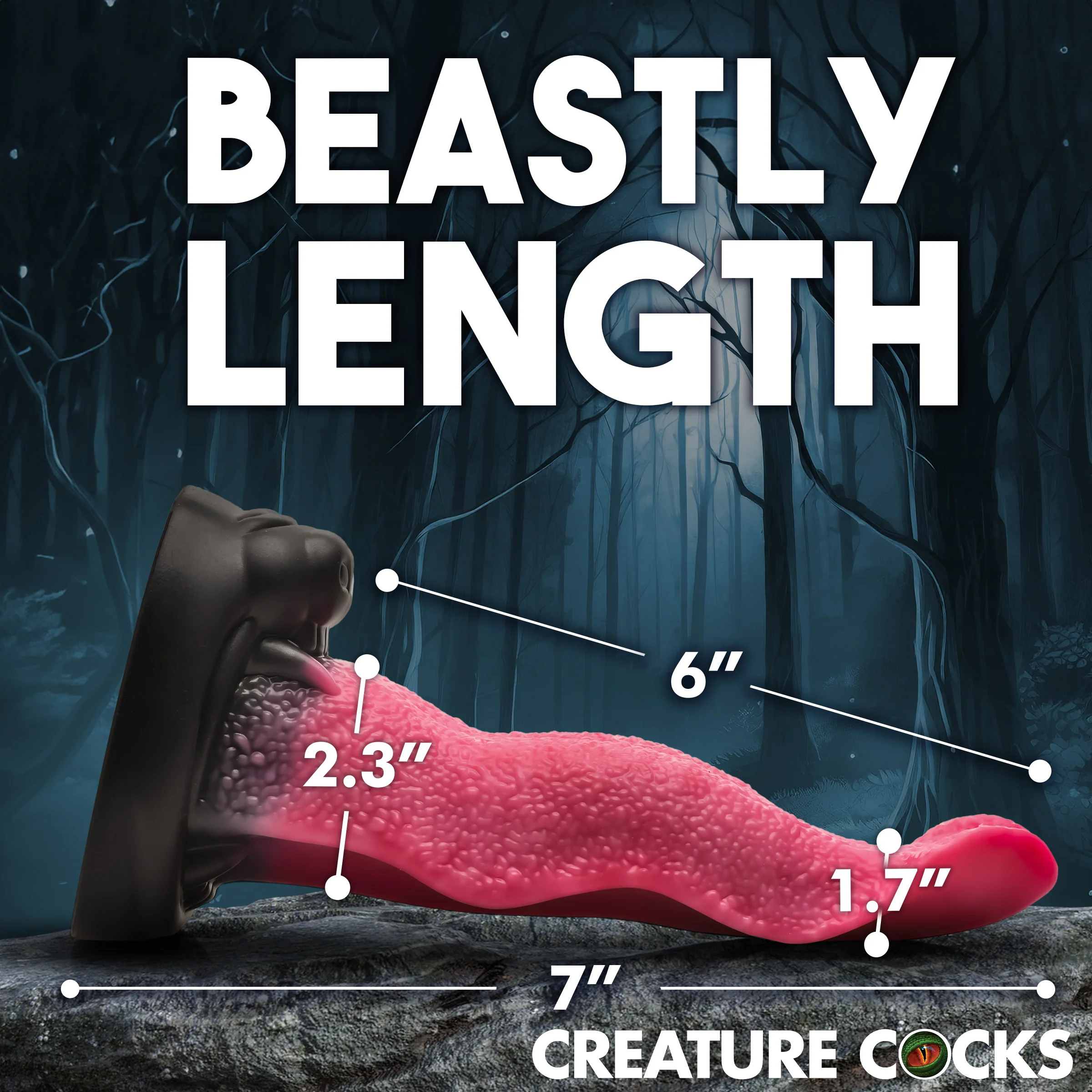 Wolf's Lick Silicone Dildo - Image 5