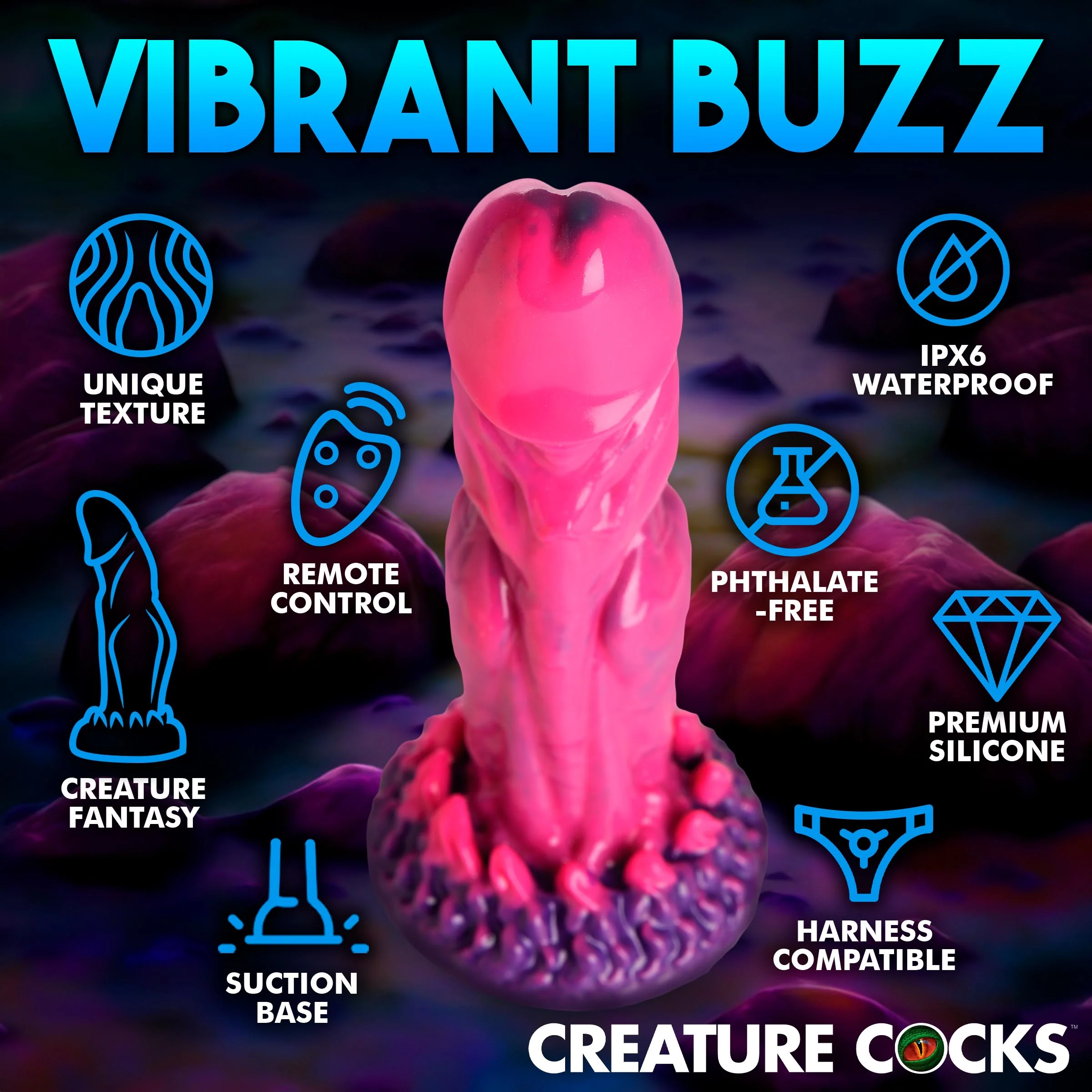 Xenox Vibrating Silicone Dildo w/ Remote - Image 4