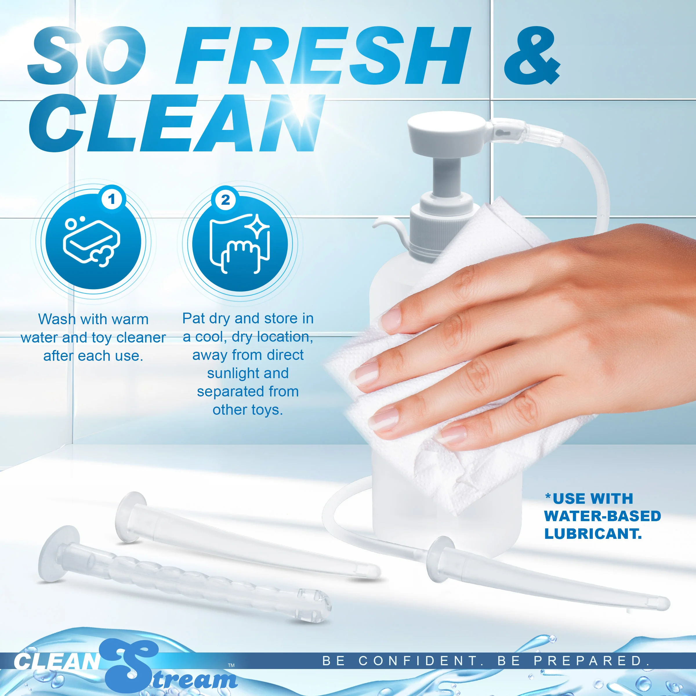 XL Enema Bottle with 3 Attachments - Image 3